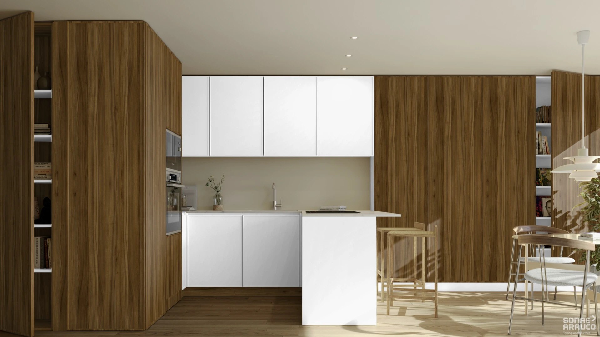 Placa Melamina M4462 Lyon Walnut Innovus M4462FUN CortePlaca